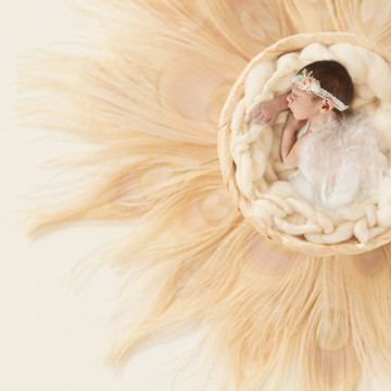 This is Rheeya. My wonderful friends at DoGoodDecor.com provided the darling tie back for this image. Her name made me think of ray of light. I wanted her  angelic nature to shine through. 