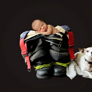 Meet Mak and his dog Buddy. Mak's Daddy is a San Francisco fireman. His dog buddy wondered into the fire station one day and became part of the family.