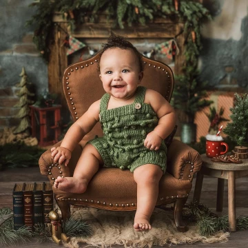 Cute little boy waiting for Christmas time.