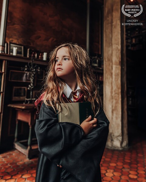 Fonthill Castle is a true gem nestled in the small down of Doylestown, Pennsylvania. It was the absolute perfect backdrop for this "Harry Potter" inspired photoshoot. This location brought us all the magic we needed and more to play pretend for a day. Ellie modeling as Hermoine Granger was also 100% on point! I love sparking imagination and play in these little growing minds!