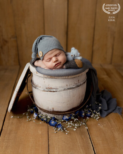 Baby in a bucket