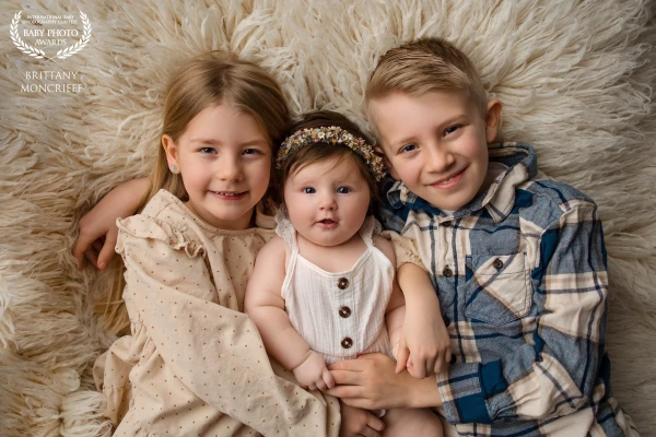 These three are my own kids. We were blessed with a sweet little girl, and her siblings couldn’t hav...