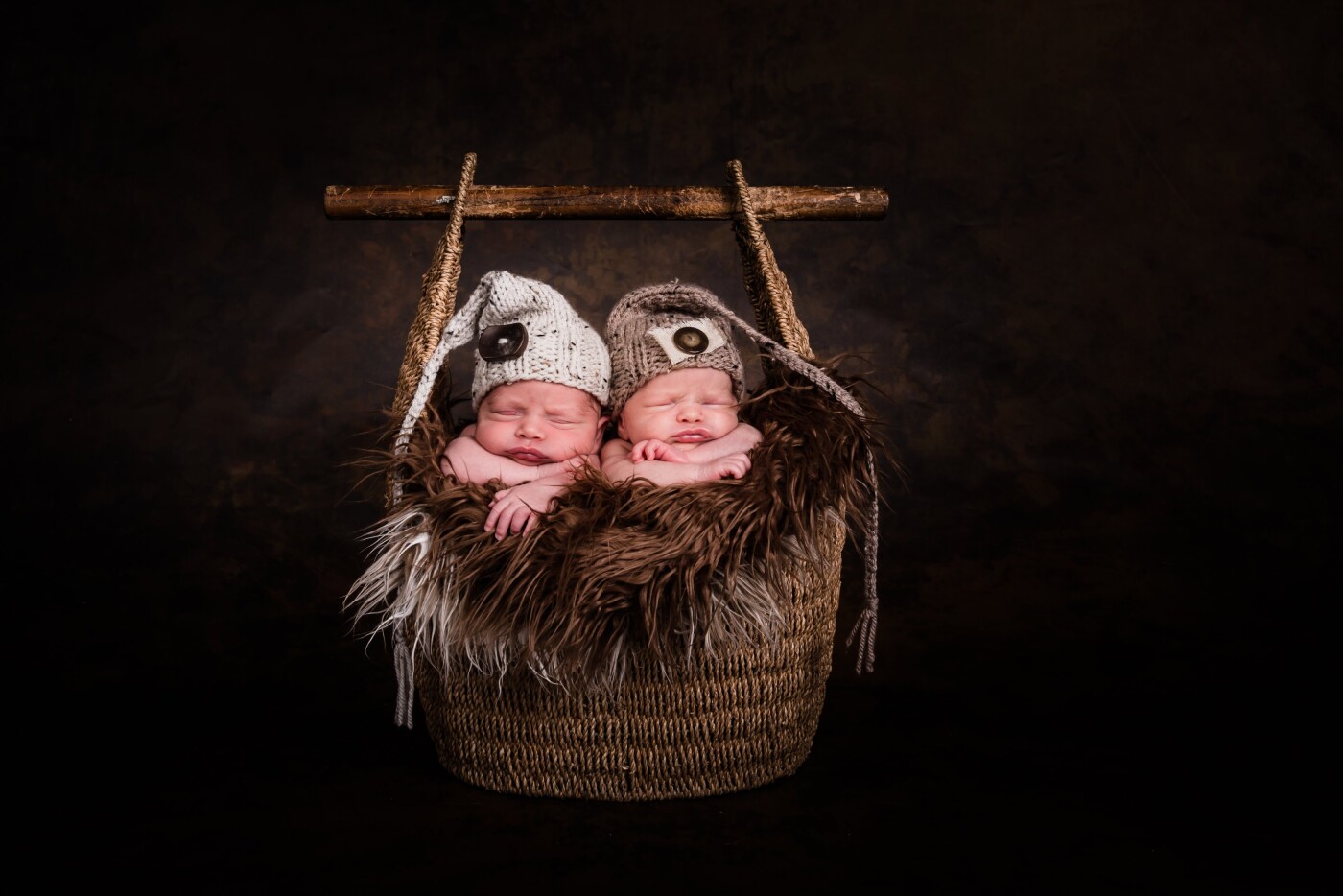 On this photo Lene and Liene are 2 weeks old.<br />
After having 2 gorgeous sons the parents were surprised with not only one but two beautiful girls.The girls did great during the shoot.<br />
The pictures are taken in my studio with studio lighting.