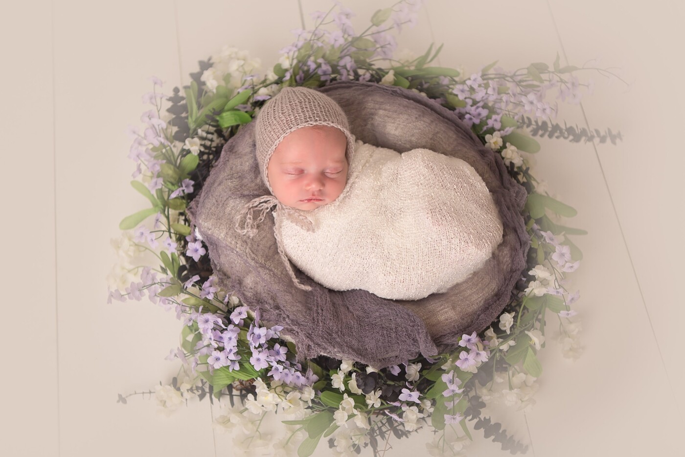 "Spring" newborn baby photography by Catherine King Photography, a CT Newborn Photographer.