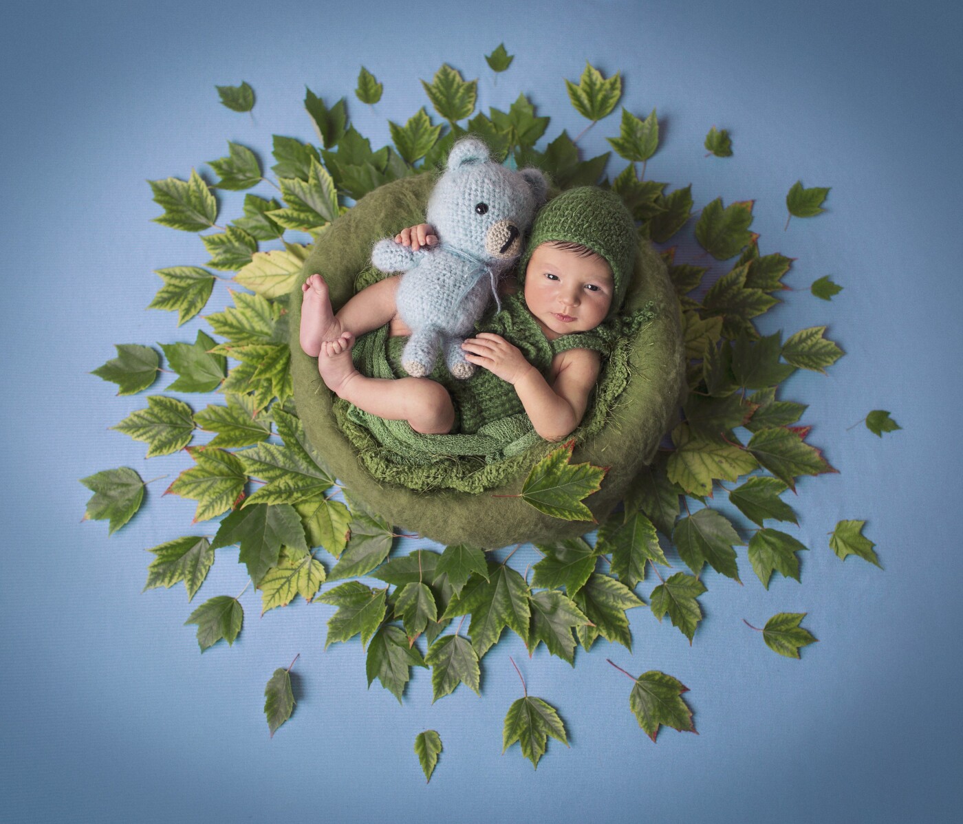 "Autumn Baby" by JustGaba photography<br />
<br />
Love this set up. I love nature, so tried to "play" with leaves for this set up. Fall season gives you lots of inspiration!:) also really wanted to work with greens. So made this outfit myself for this set up. Baby boy was only 10days old<3<br />
<br />
www.justgaba.com<br />
www.facebook.com/justgaba/