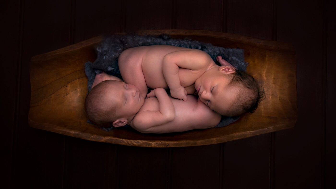 This gorgeous brother and sister were my first set of twins, and what a privilege it was to be able to capture some very special memories for their parents. They were so tiny, and an absolute joy to work with. I wanted to create an image to represent their closeness in the womb. Their proud parents fell in love with this image, as did I.
