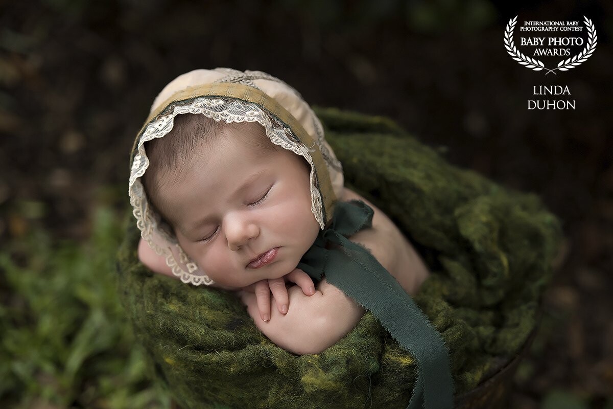 Avery fast asleep in the beautiful comfort of outdoors.  While every baby is special that comes to our studio...sweet Avery was an extra special gift.  Her mother and I once worked together many years ago and have been friends for years.  It's always an honor when your friends trust you to create beautiful images of their most precious gifts.