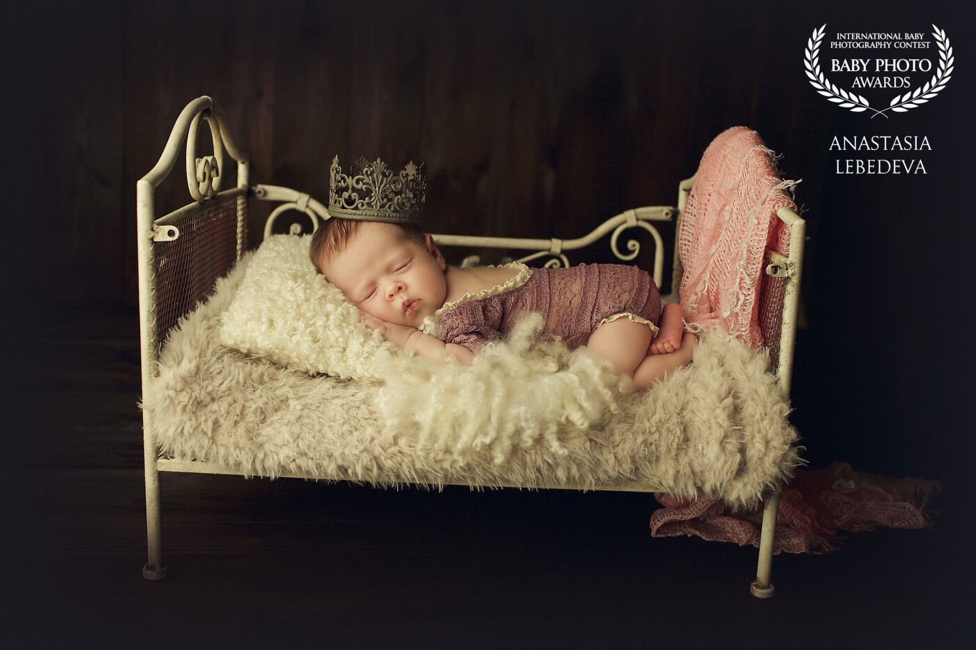 Look at this baby!!! This is a real beautiful princess! The baby in the photo is only nine days old! <br />
Thanks to parents for choosing me as the first photographer for my little princess!