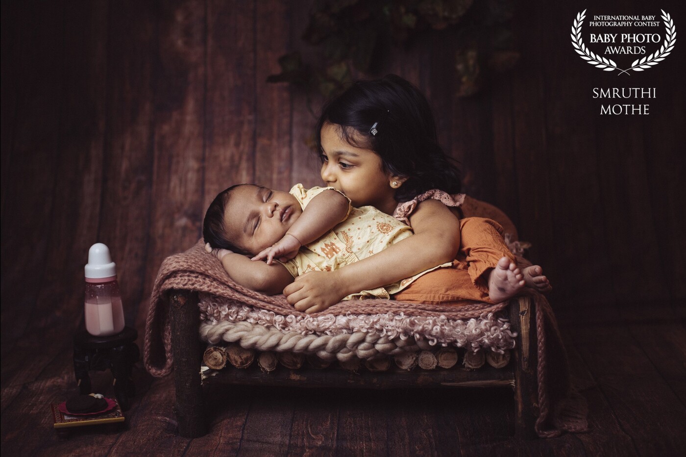 "Sisters and Brothers just happen, we don't get to choose them, but they become one of our most cherished relationships"<br />
It is so beautiful to see how this little girl became a BIG sister for her newborn little brother. 