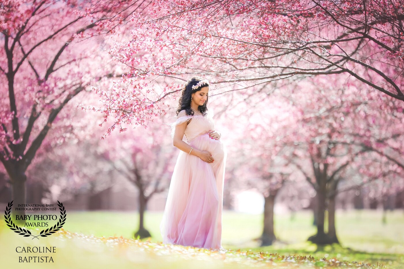 Some of my favorite locations to photograph my maternity clients are the beautiful flower fields surrounding the NYC area. They really are incredible-fields of tulips, azaleas, roses, lilacs, daffodils- so many gorgeous spots I am grateful to live and work here! This mom was pretty in pink during the April cherry blossom blooms at Branch Brook Park. 