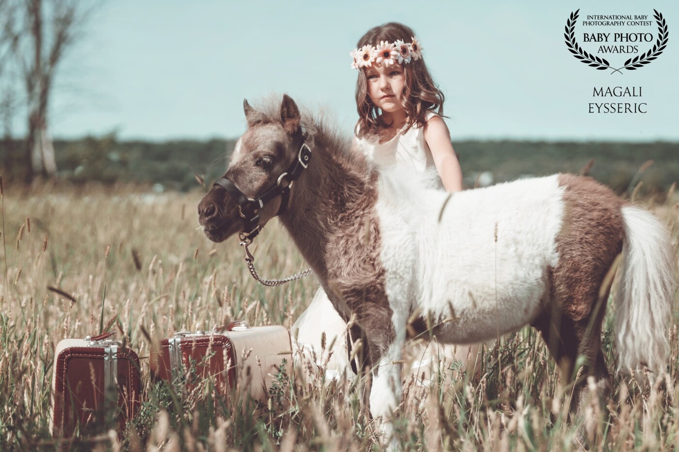 I love the vintage style ... <br />
this little girl with her horse lost in the meadow in quebec has as her only friend her pony to whom she can tell everything