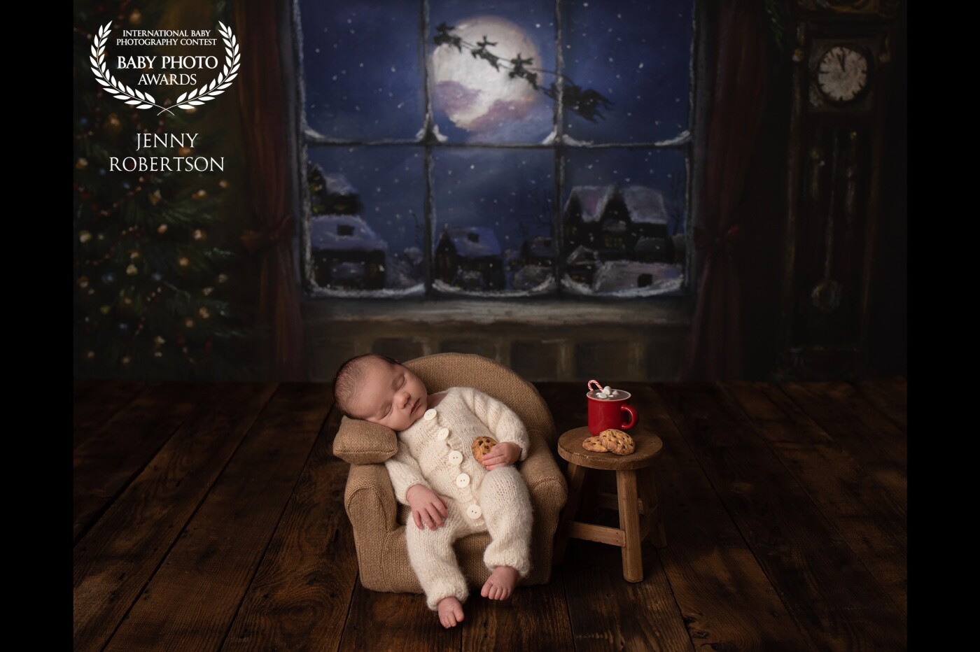 "Waiting for Santa"<br />
This photo is special to me since this is my newest nephew. His brother was the first baby I photographed 3 years ago. I love how this image captures the magic of Christmas.