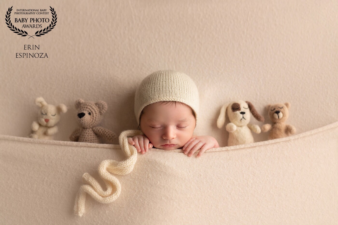 Nothing sweeter then a baby cozied up with his cozy friends. I adore overhead shots like this that show the perfect features of new blessings.
