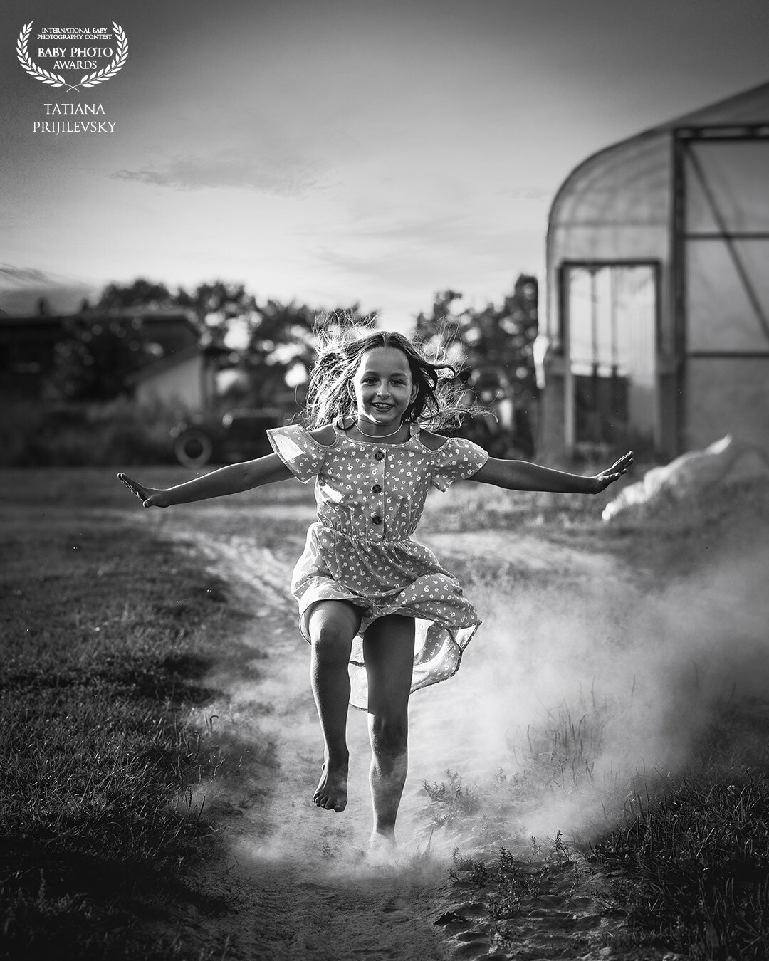 My best model :) Happiness...<br />
Childhood carelessness...<br />
To emphasize all this emotion in my images the Black & White it a perfect way.