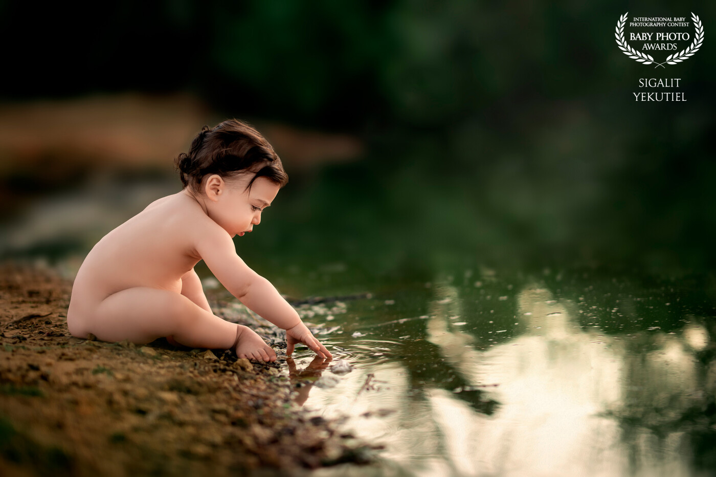 Baby boy Amit exploring nature