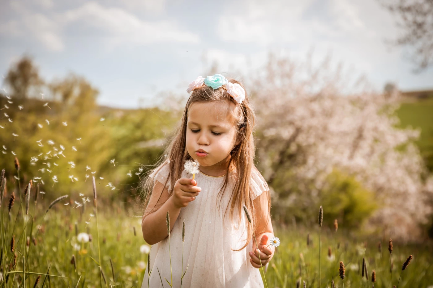 Schöne Momente kann man nicht festhalten, sie fliegen davon wie eine Pusteblume. Aber die Erinnerung...