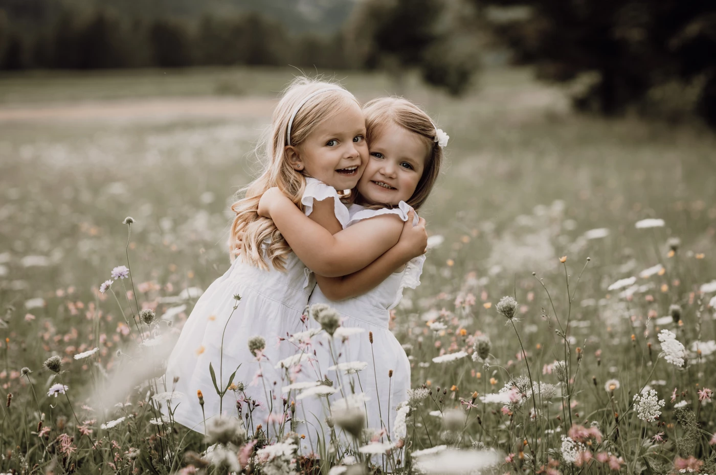 two little flower girls