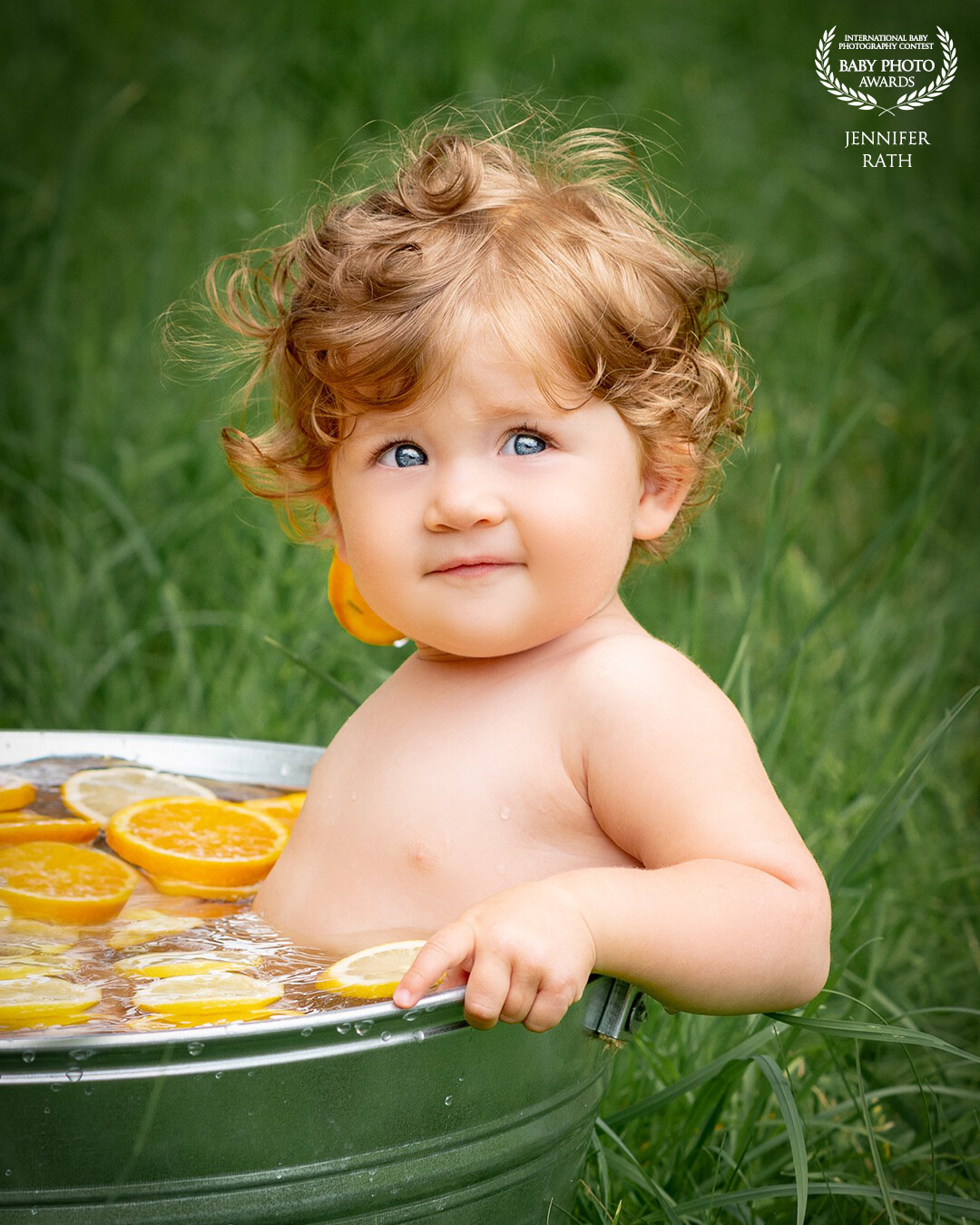 Fruit bath shooting with this little girl.